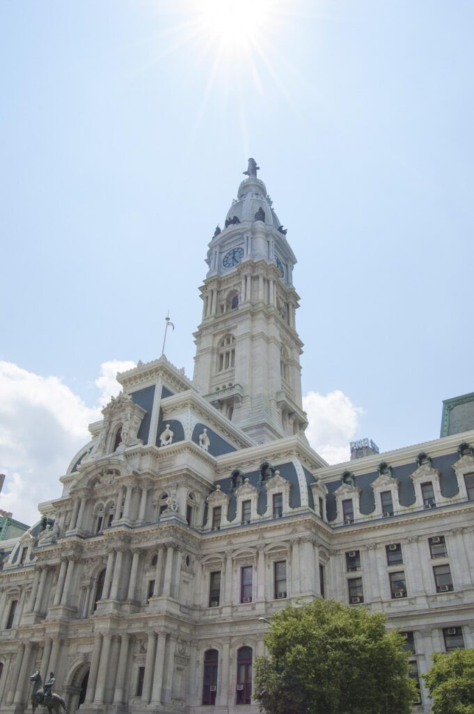 city hall, nature, philadelphia, city, urban, sky, historic, tower-493830.jpg